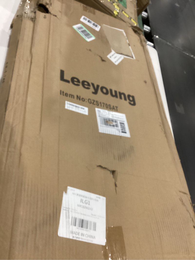 Condition photo showing As Is for Leeyoung Folding Hand Truck Dolly Cart with Wheels,Heavy Duty 375lb Dolly for Moving?Aluminum Wheel Bracket and Steel Tube Frame, Foldable Hand Truck with Adjustable Handle for Moving Indoor/Outdoor Black-375lb