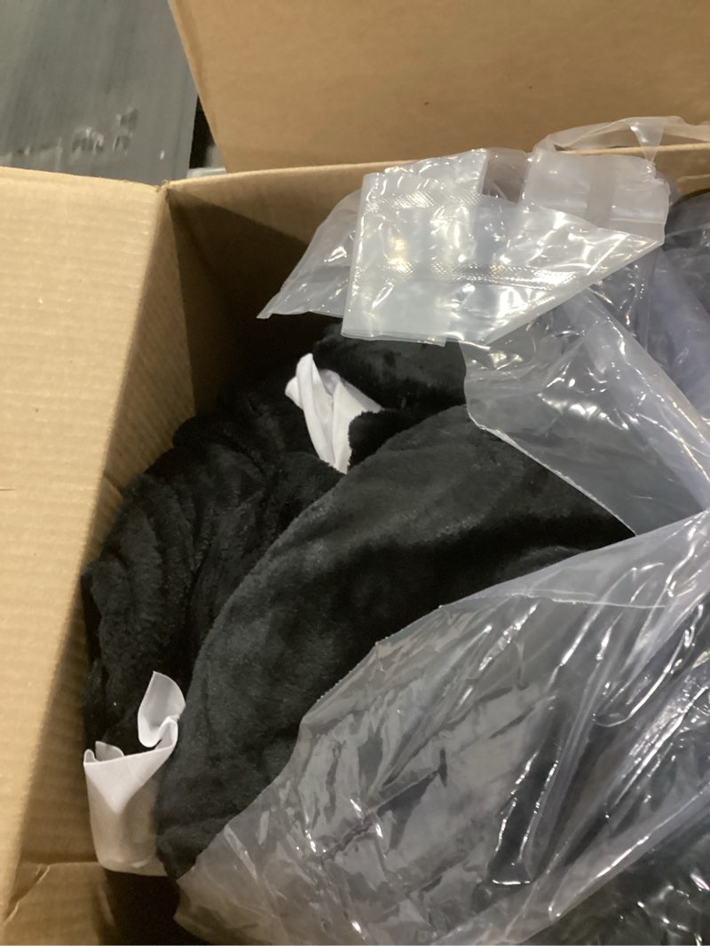 Condition photo showing Good Condition for juexica 36 pieces 50 x 60 inch black fleece throw blankets bulk warm polyester soft cozy blanket for wedding guests, homeless, outdoor, couch, bed, office, pet & travel