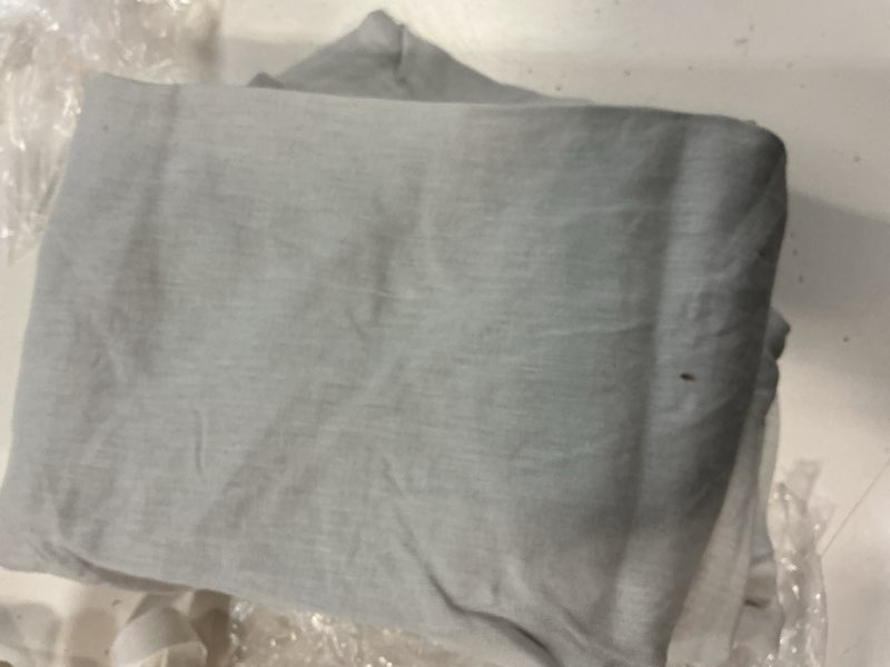 Condition photo showing Good Condition for european linen sham set, king, light grey