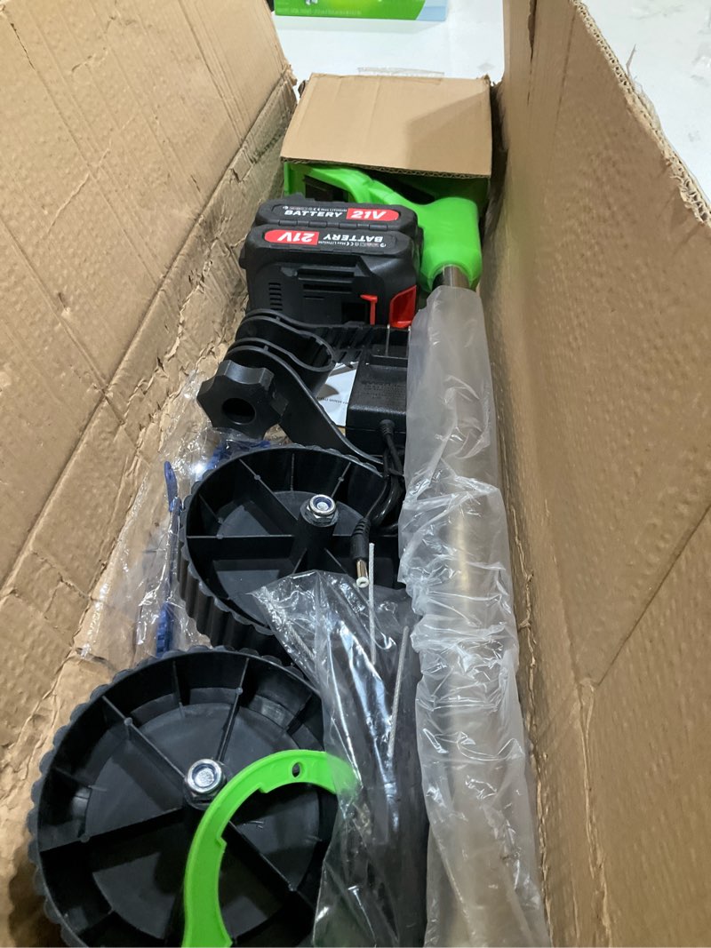 electric weed wacker cordless eater 2 battery, foldable and lightweight grass trimmer/brush cutter,5