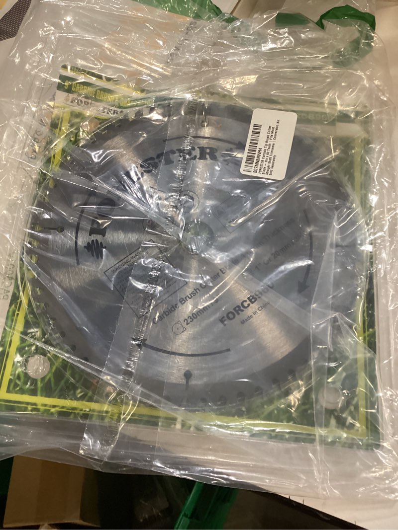 Condition photo showing New/Like New for FORESTER Carbide Tip Brush Cutter Blade - 9in x 60 Teeth | Fits Most Straight Shaft Trimmers | Conversion Kit Sold Separately 9" (60 Tooth)