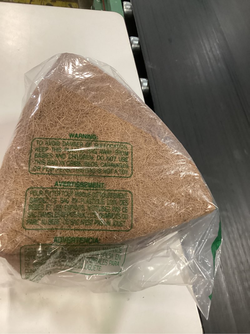 Condition photo showing Good Condition for 6 pack 16 inch coco liners for hanging baskets - natural hanging basket liners coconut liners for planters coconut fiber planter liner for wire baskets and flowers outdoor garden decor 6 16 inch