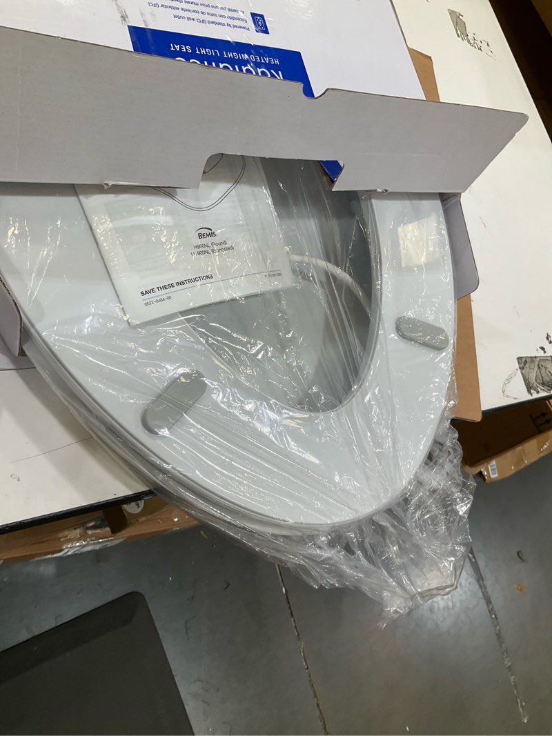 Condition photo showing Good Condition for bemis radiance heated night light toilet seat, slow close adjustable fit long lasting plastic seat, elongated, white