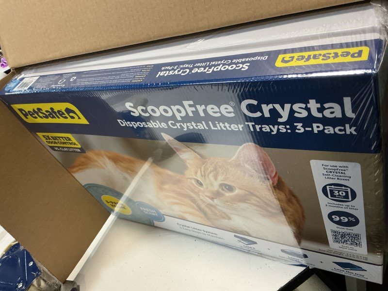 Condition photo showing Good Condition for petsafe scoopfree disposable crystal cat litter tray - easy cleaning box - refill tray for automatic litter box - fresh scent - 4.3 lb bags - 3 pack fresh 3-pack