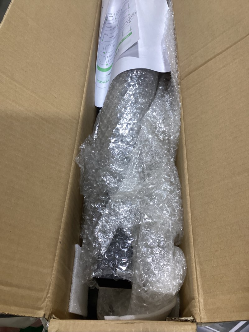 Condition photo showing Good Condition for (Incomplete)VIVOSUN Outdoor Handrail, 3 Step Stair Handrail, 40\" x 36\" Fits 1 to 3 Steps, Wrought Mattle Iron Stair Railing with Curved End and Balusters for Concrete Step, Porch Steps, One-Step Assembly, Black 3 Steps Vertical Curve