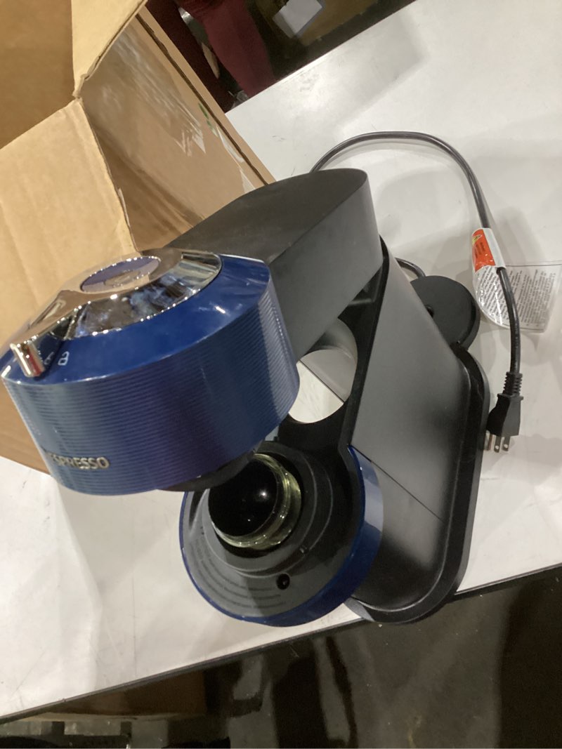 Condition photo showing As Is for nespresso vertuo next coffee and espresso maker by breville, navy machine only navy