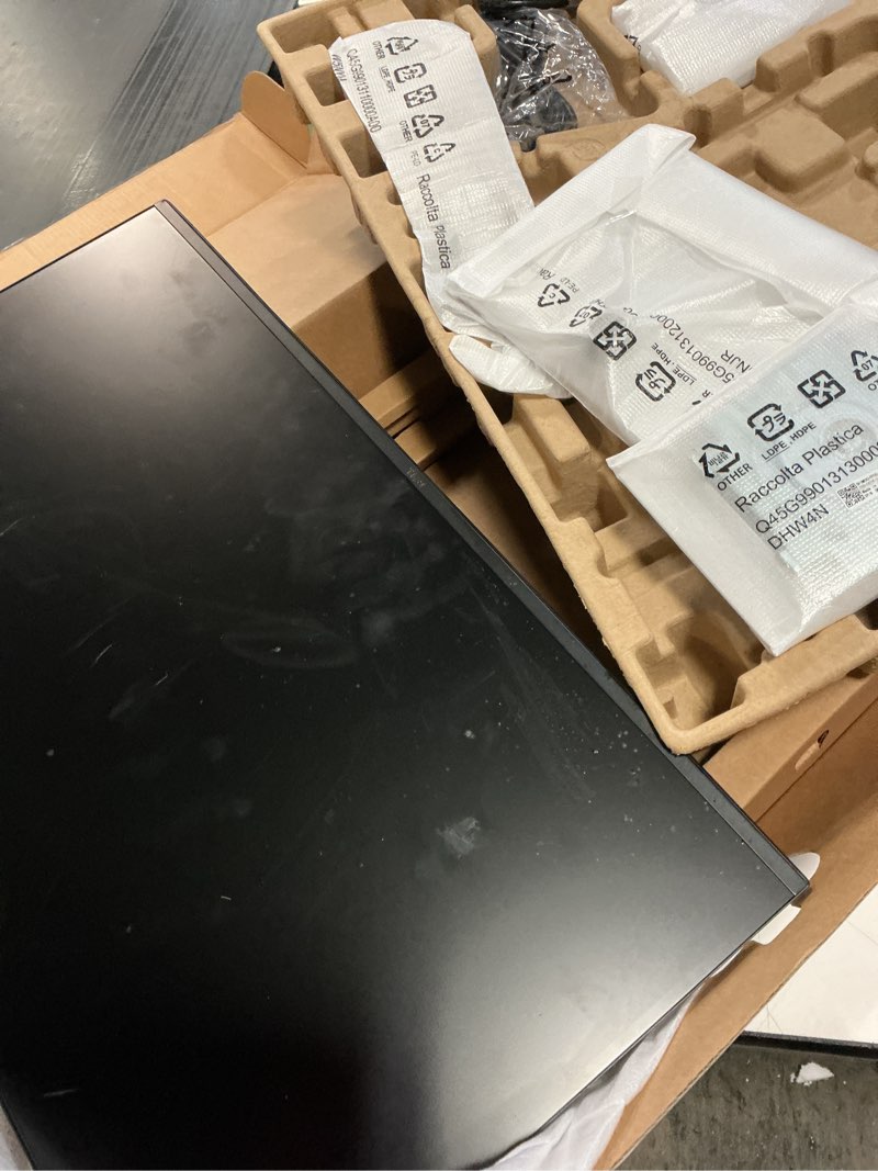 Condition photo showing As Is for Dell S2725DS Monitor - 27 Inch, QHD (2560x2440) Display, 100Hz refresh rate, 1500:1 contrast ratio, TÜV Rheinland Eye comfort 4 Star, Integrated 2x5W speaker, Height/Tilt/Swivel/Pivot- Ash White color 27 Inches S2725DS HDMI