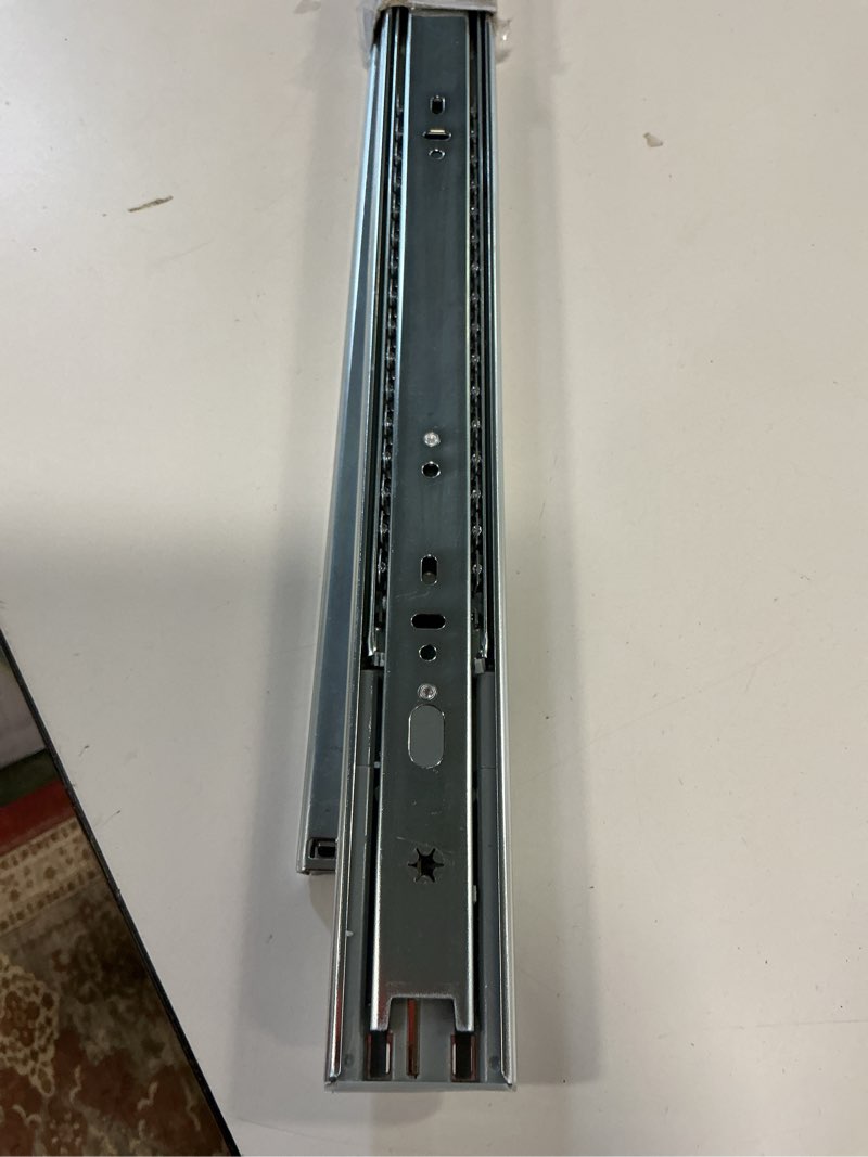 Condition photo showing As Is for LONTAN 1 Pair Side Mount Heavy Duty Drawer Glides 22 inch Soft Close Drawer Slides 100 LB Capacity Ball Bearing Full Extension Cabinet Rails 22 Inch 1 pair