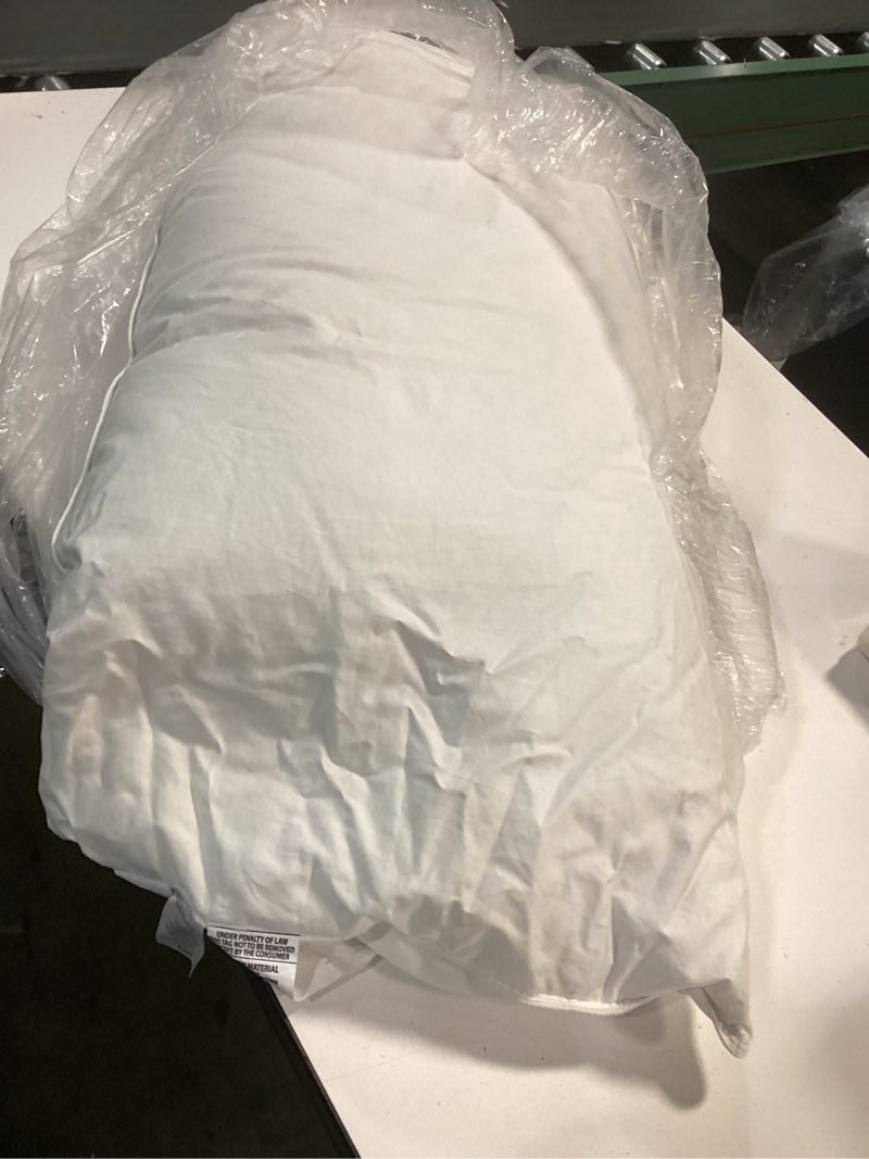 Condition photo showing As Is for king size cotton pillow