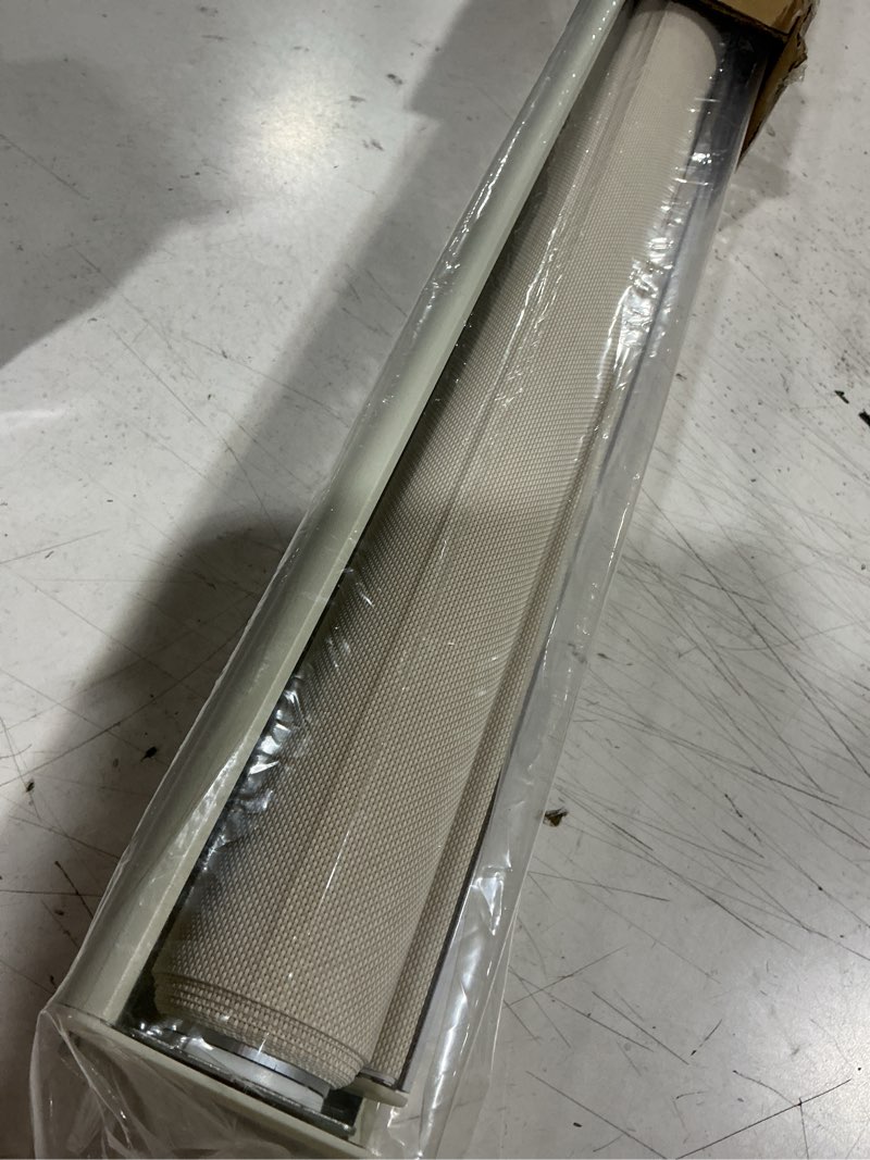 Condition photo showing Good Condition for persilux roller window shades cordless solar shades for windows light filtering roller shades (beige, 35" w x 72" h) 5% openness view through uv protection roller blinds for windows home
