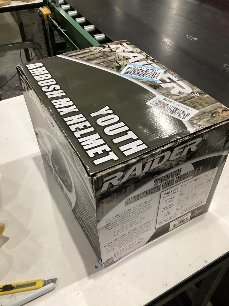 Condition photo showing New/Like New for Raider Youth Ambush MX Helmet Youth Large