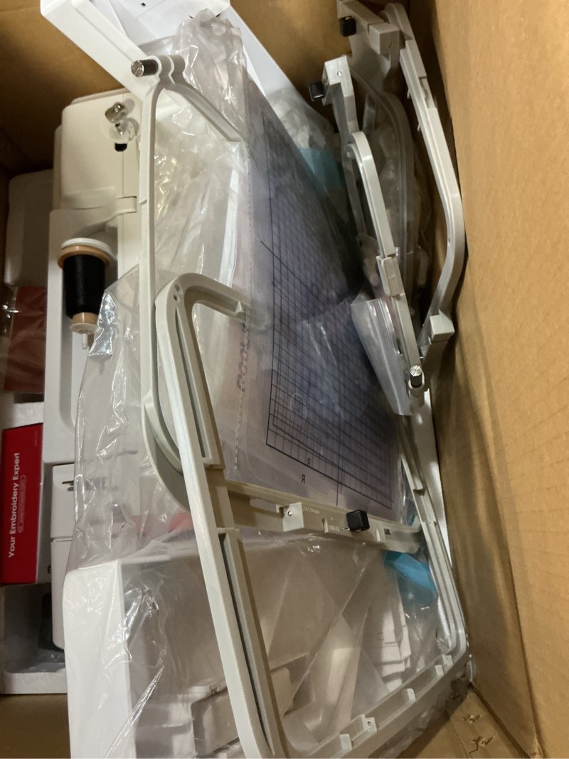 Condition photo showing Good Condition for PooLin EOC06 Embroidery Machine,7" Touchscreen,7.9"x11" Hoop Area,Computerized Home Embroidery Machine for Beginners Gifts,200 Built-in Designs,USB & Wireless,Software,4 Hoops,Thread,Bobbin,Stabilizer