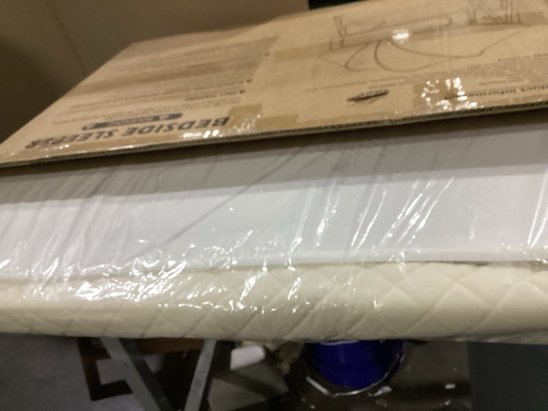Condition photo showing As Is for (similar to )baby bassinet bedside sleeper, 3-in-1 rocking bassinet with wheels, 6-height adjustable crib with breathable mesh, soft mattress for newborns & infants