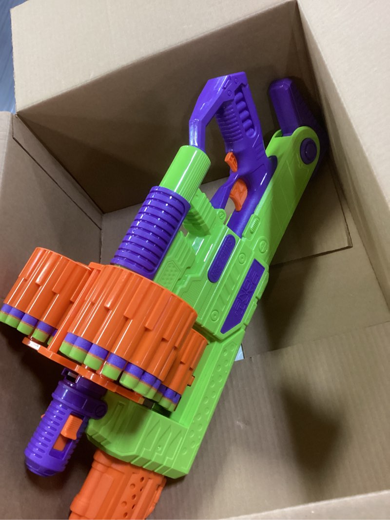 Condition photo showing Good Condition for dart zone savage spin semi-auto foam dart blaster – 45-dart triple-drum motorized foam dart gun – nerf dart compatible soft bullet toy gun for kids w. 90 darts – aka adventure force gun – 80 ft range commando series