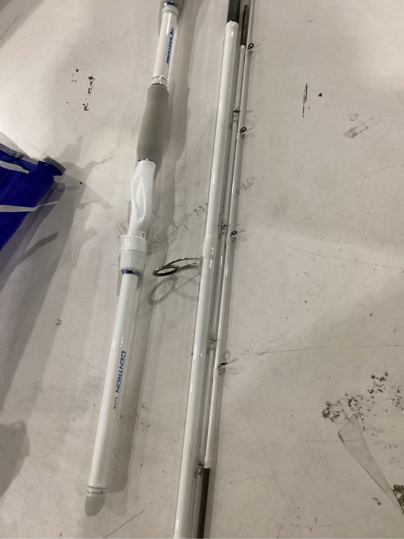Condition photo showing New/Like New for kastking centron lite travel fishing rods, portable 4/5 piece spinning & casting rods, extra twin-tip, im6 graphite blanks, stainless steel guides w/ceramic rings, split or full rear eva handle 7'0"- mh- mf(4 pcs+ extra tip) spinning