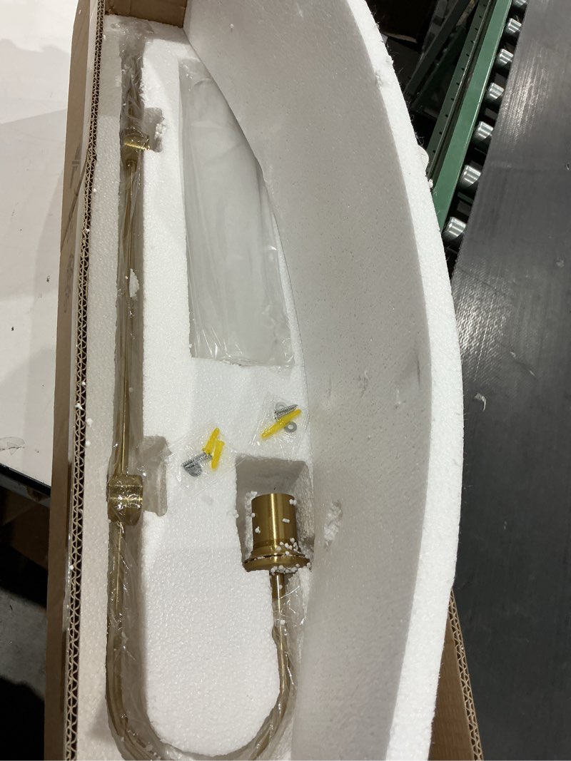 Condition photo showing Good Condition for e26 mid century light smoke gray glass gold long arm wall sconce nordic classical farmhouse wall mount lamp frosted green modern industrial wall light for bedroom bedside living room white