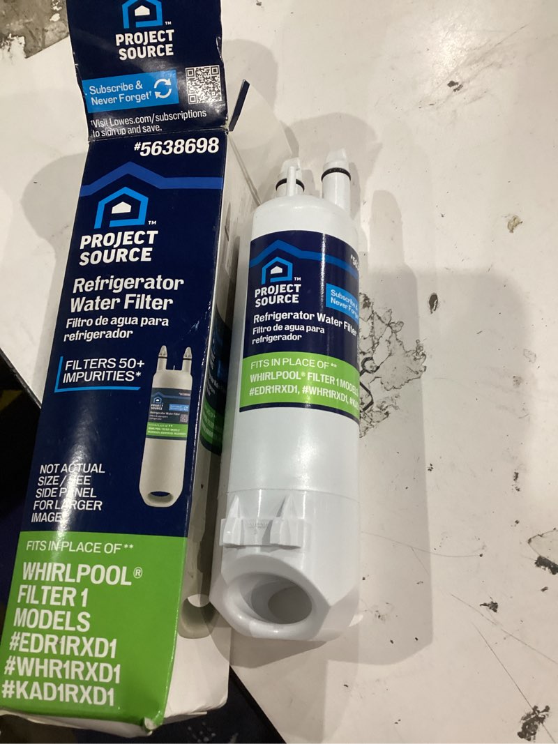 Condition photo showing Good Condition for project source push-in refrigerator water filter fits whirlpool filter edr1rxd1