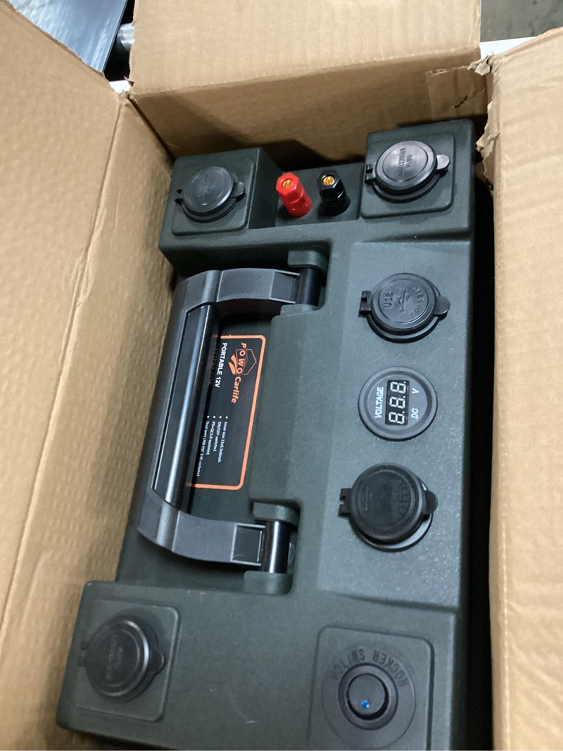 Condition photo showing Good Condition for portable smart battery box for 30a/20a/10a, trolling motor 12v - with qc3.0 /pd type-c port/anderson plug/digital voltmeter, power center for rv solar panel boat