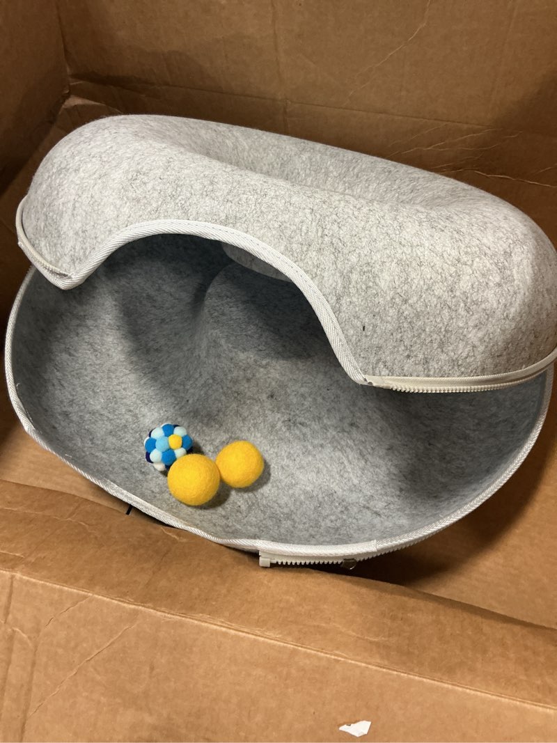 Condition photo showing Good Condition for Cat Tunnel Bed Cave Toy Interactive Plush Nest Cat Bed Donut Tube