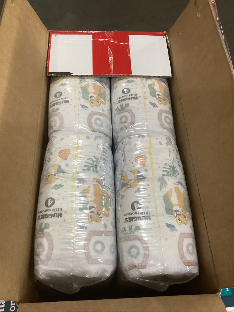 Condition photo showing New/Like New for Huggies Little Movers Baby Disposable Diapers - Size 4 -120ct