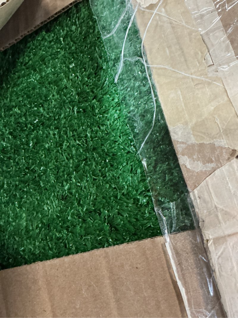 Condition photo showing Good Condition for garland rug artificial grass 12 ft. x 12 ft. large indoor/outdoor area rug green -lush green, durable, and low-maintenance for patios, lawns, and more green 12' x 12' (square)