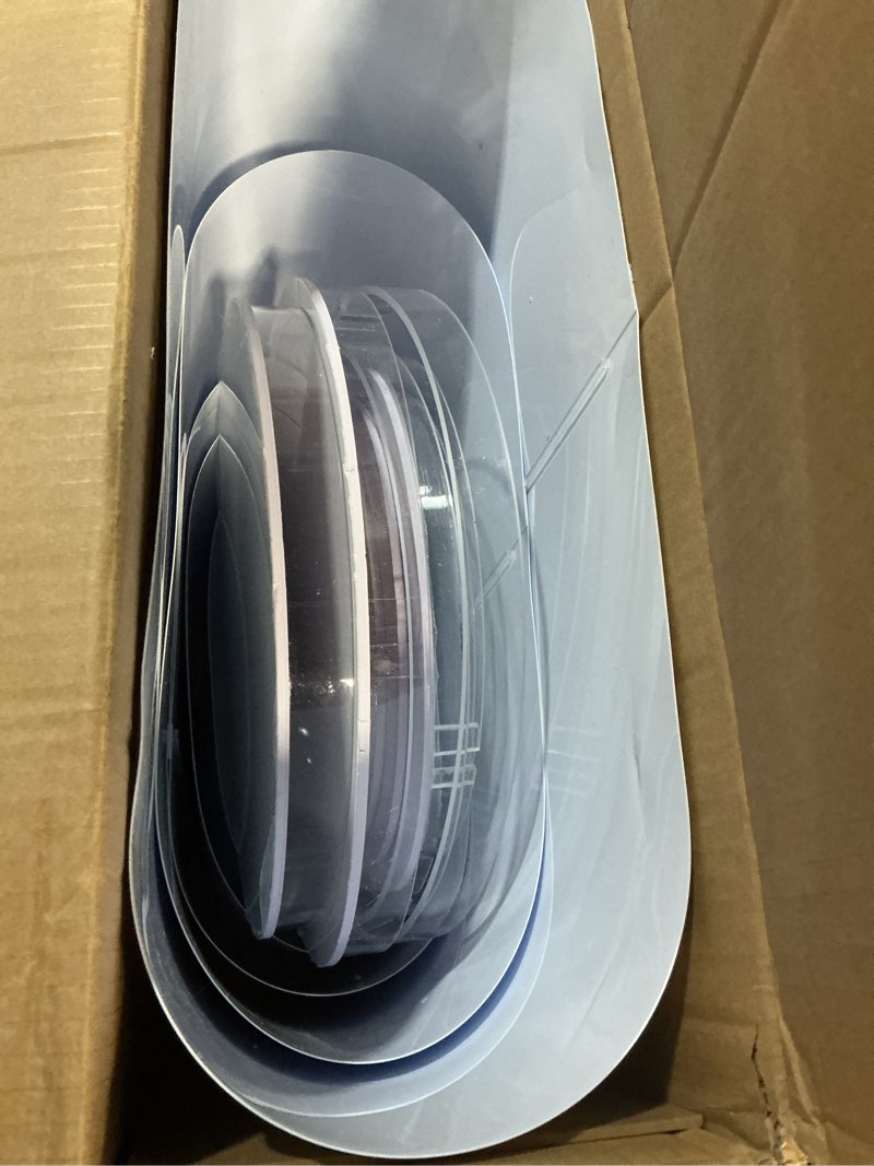 Condition photo showing Good Condition for SaitiMade Set of 5 - White Round Cylinder Stands, High Strength PVC Pedestal Stands for Party, Weddi