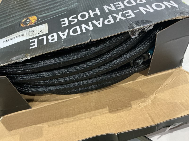Condition photo showing Good Condition for garden hose 100ft non-expanding, lightweight hose with 10-function nozzle, leak-proof, no-knot, easy to carry, wear-resistant, sturdy 3/4ght flexible water hose for yard garden outdoor black 100ft