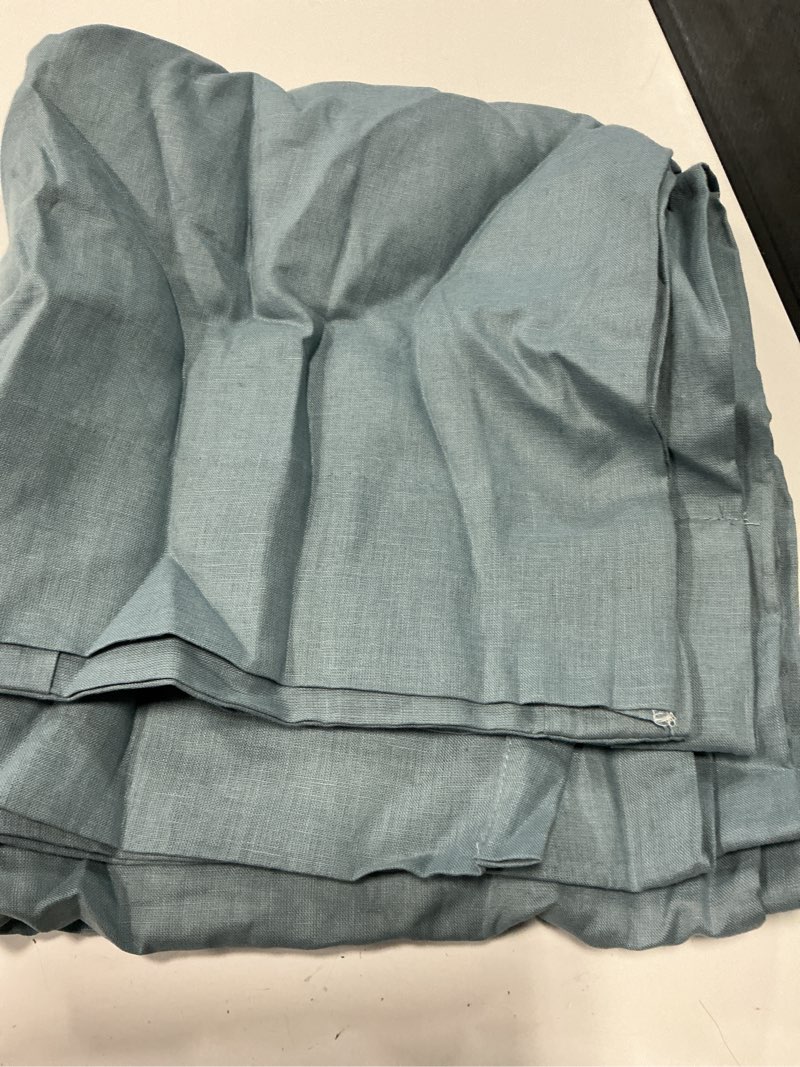 Condition photo showing Good Condition for european linen curtain - single panel, 48x108, chambray