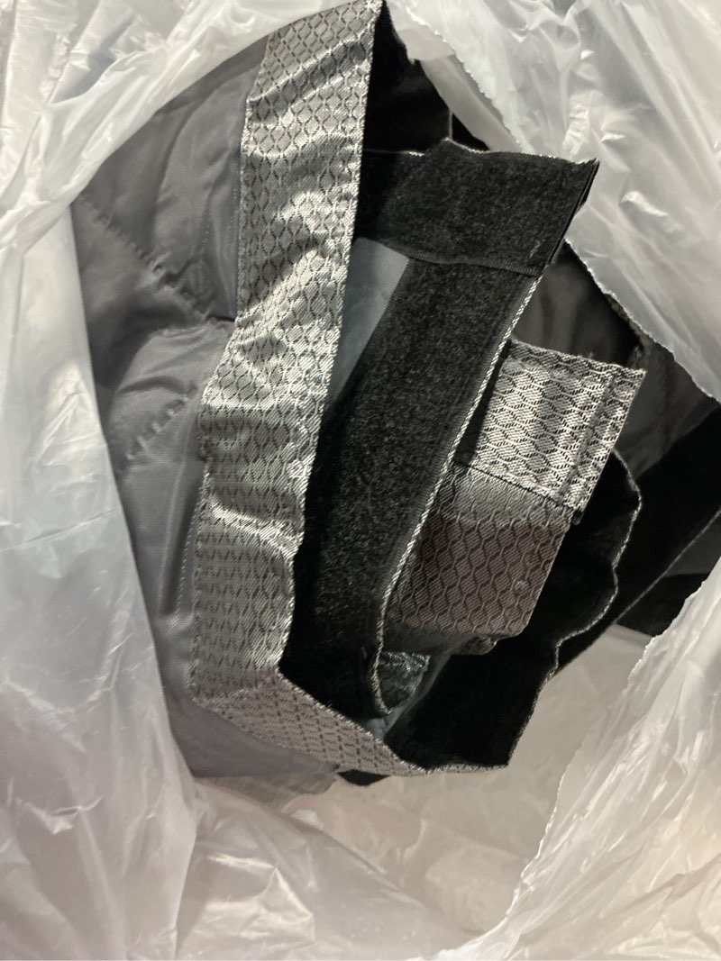 Condition photo showing As Is for RELIANCER Magnetic Thermal Insulated Door Curtain,Waterproof Oxford Cloth Door Cover w/Clear Window,Fits 36"x96" Doors,Draft Blocker Doorway Blanket,Cotton Fiberfill Doors Curtain for Heat Insulation Grey 39.8"W x 97.6"L (Pack of 1)