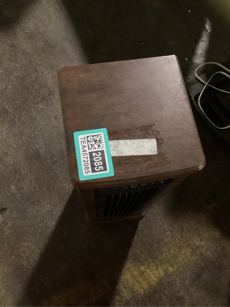 Condition photo showing Good Condition for amazon basics infrared quartz tower heater, brown wood grain finish, 1500w