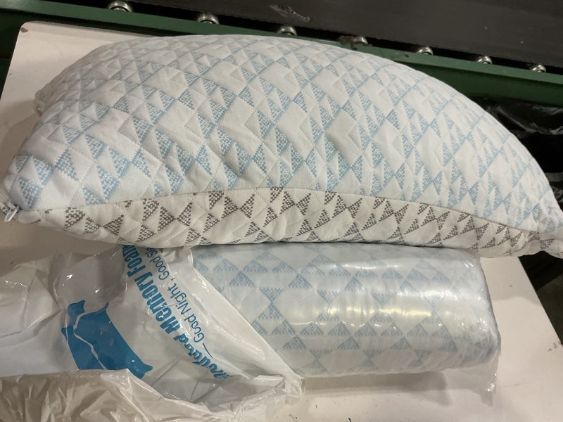 Condition photo showing Good Condition for yawnhug cooling shredded memory foam pillows: adjustable bed pillows for sleeping, queen size set of 2
