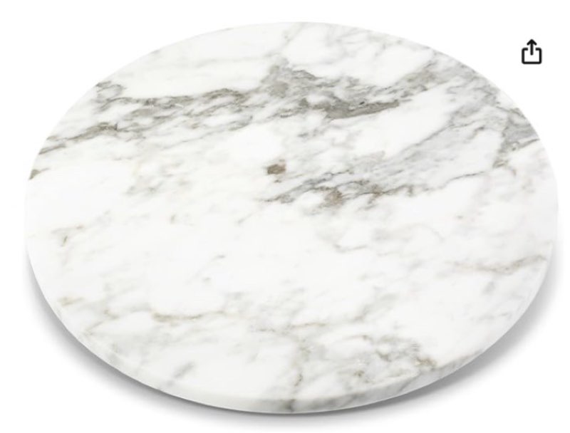 Koville 16'' Marble Lazy Susan Marble Turntable for Kitchen Dinning, Lazy Susans Organizer for Cabin