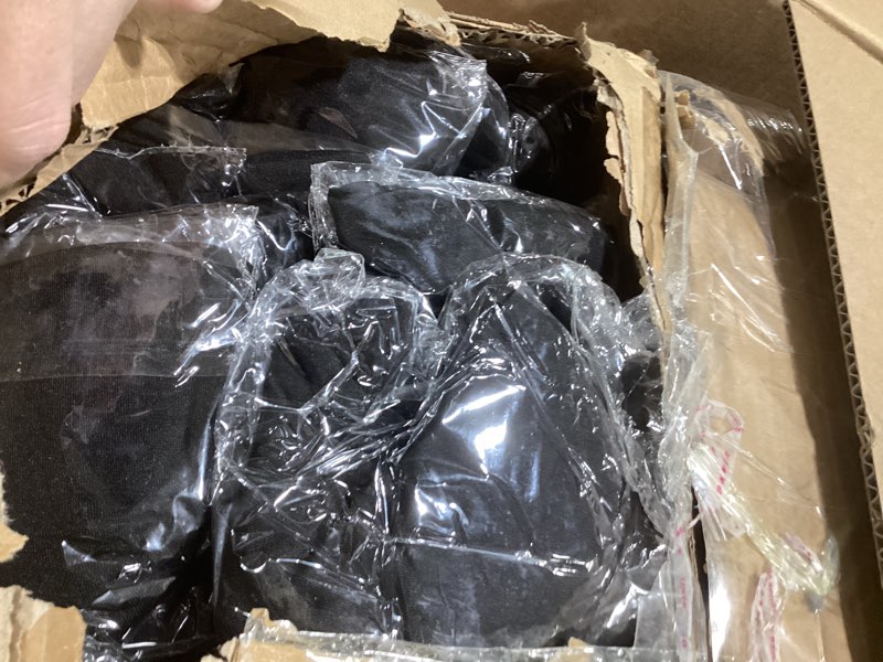Condition photo showing Good Condition for bricia 12 pcs black stretch spandex folding chair slipcovers, dining room chair covers stretch chair slipcovers protector for wedding, banquet, and party black 12 folding chair cover