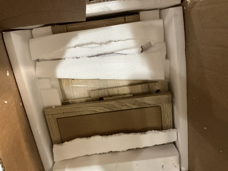 Condition photo showing As Is for 2 flip drawers shoe cabinet storage for entryway, narrow shoes organizer cabinet for front door entrance, hidden wooden hallway shoe rack(oak) oak medium