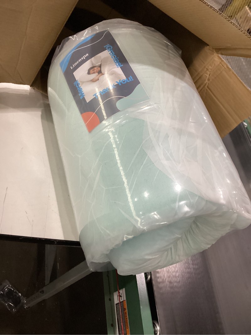 Condition photo showing New/Like New for LINENSPA Memory Foam Mattress Topper - 3 Inch Gel Infused Memory Foam - Plush Feel - Cooling and Pressure Relieving - CertiPUR Certified - Dorm Room Essentials - Full Size Full 3 Inch Topper Only