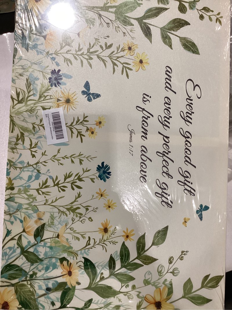 Christian Floral Scripture Canvas Wall Art Wildflower Bible Verse Picture Wall Decor Religious Nurse