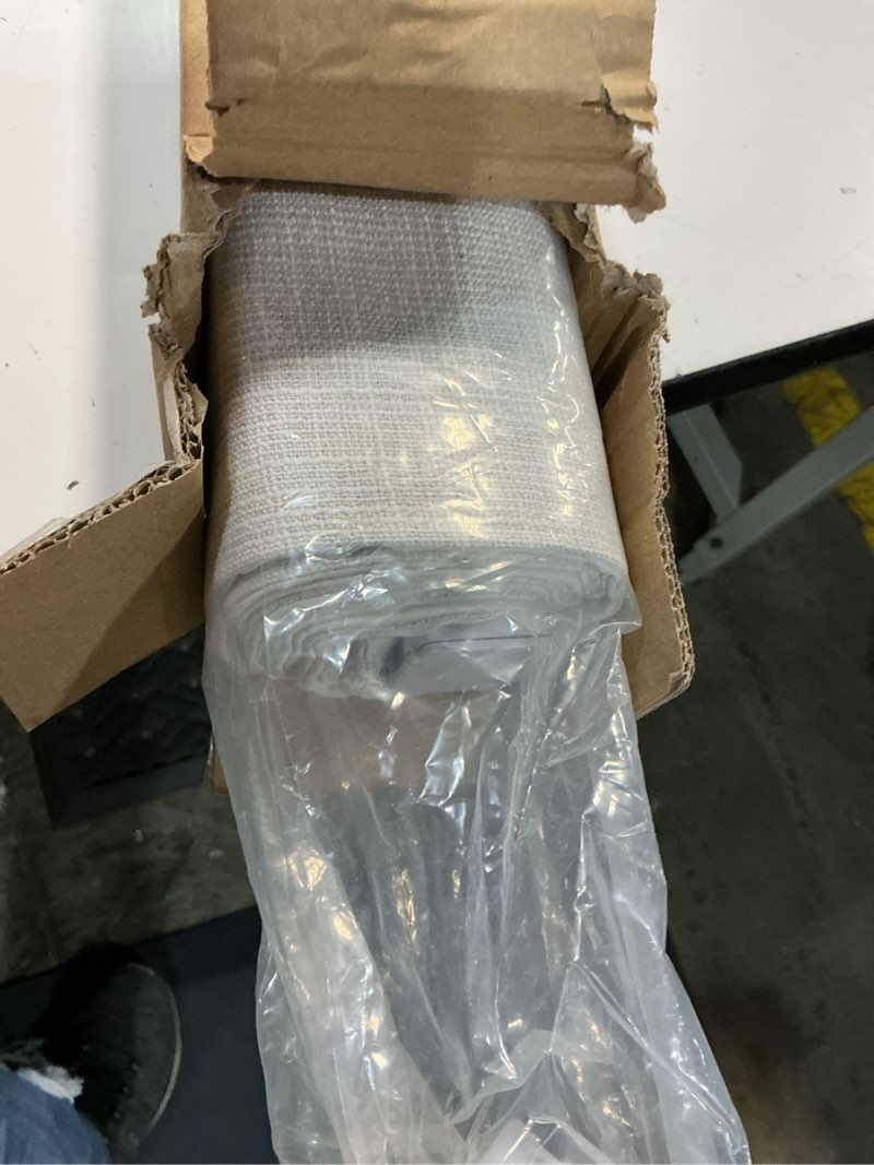 Condition photo showing Good Condition for no drill cordless roman shades for windows, 31" w × 64" h - 100% blackout - linen - mist white 100% blackout - linen - white 31" w × 64" h
