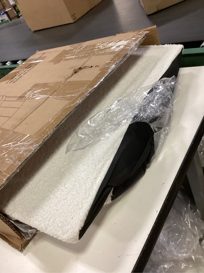 Condition photo showing Good Condition for White Ottoman with Storage Space, Foldable Footrest Vanity Stools, Partition Defragmentation and Easy Setup(White-D1)