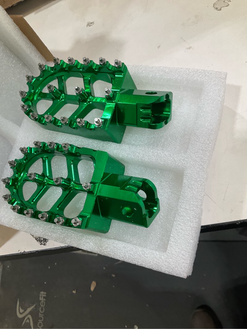 Condition photo showing Good Condition for jfg racing dirt bike foot pegs,universal cnc motorcycle pit mini bike pegs for kx 50 70 80 85 100 110 tao tao db-x rfz lifan kayo - green