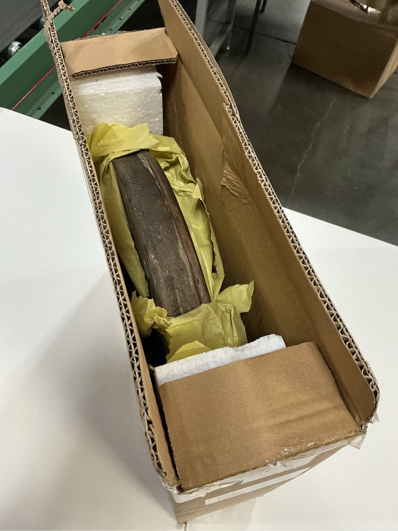 15”Rnd x 18-1/2”H Decorative Wood 2-Tier Tray  DA4439