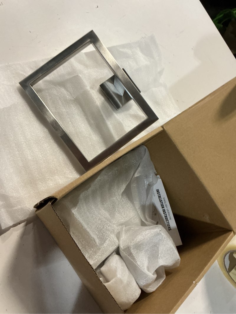 Condition photo showing Good Condition for brushed nickel bathroom hardware set 4 pieces, toilet paper holder set sus304 stainless steel bath hand towel ring for bathroom hardware accessories set wall mounted