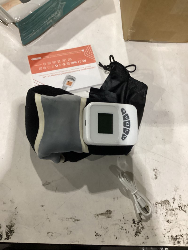 Condition photo showing Good Condition for cameco 2-in-1 cordless elbow massager with heat for tennis elbow & tendonitis pain relief, 5000mah battery & 104?-140? arm heating pad sleeve with vibration, rechargeable heated elbow wrap brace black/gray