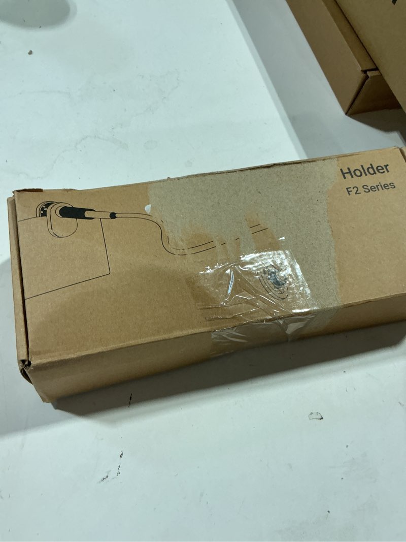 Condition photo showing Good Condition for gooseneck phone holder for bed laying dowm, magnetic cell phone stand for desk headboard bedside, flexible long arm mount bracket compatible with iphone 17 16 15 14 13 12.