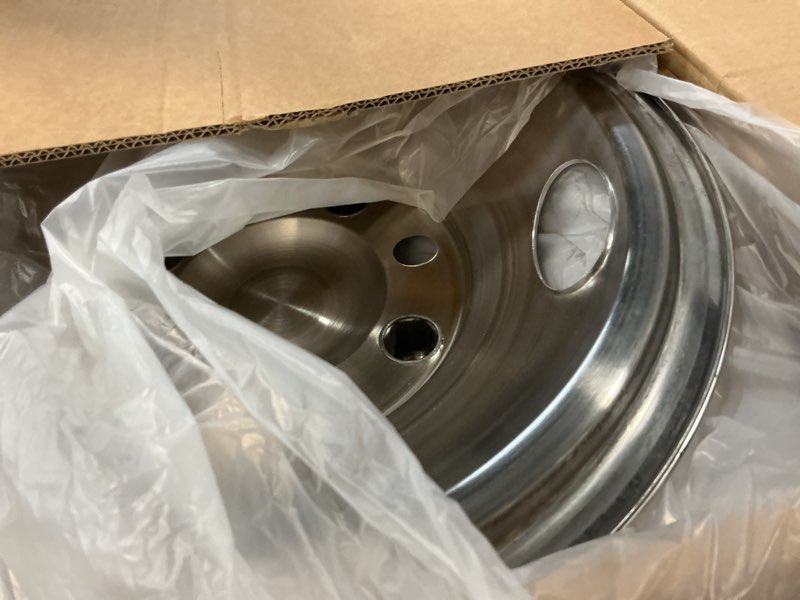 Condition photo showing Good Condition for 16" 8 lug wheel simulators, 304 stainless steel, fit for 1974-2000 chevy gmc3500; 1974-1998 ford f350; 2008-2021 (17 not fit) e350/e450 van; 1974-1999 dodge ram3500 16in