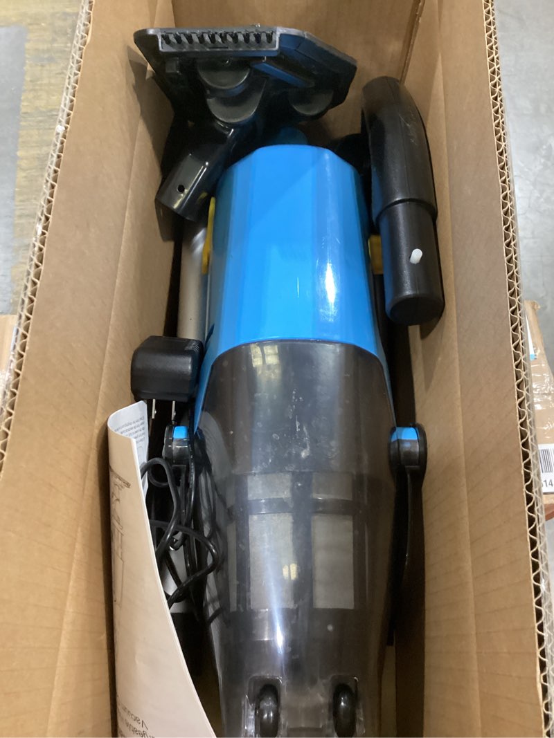 Condition photo showing As Is for pool vacuum for above ground pool, cordless handheld rechargeable pool cleaner, 18 gpm powerful suction, 60 mins runtime, 120?m fine filter, leaf vacuum ideal for inground pool, spa & hot tubs blue
