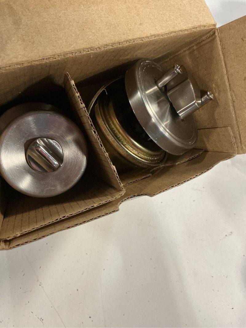 Condition photo showing Good Condition for reliabilt gallo stainless steel exterior single-cylinder deadbolt keyed entry door knob combo pack