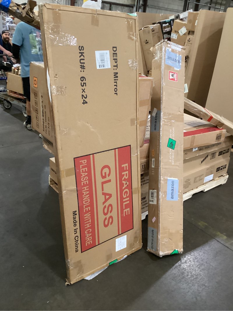 Condition photo showing Good Condition for LXWZHK Full Length Mirror 65"x24" Arched Solid Wood Frame Floor Standing Mirror, Hanging or Leaning 