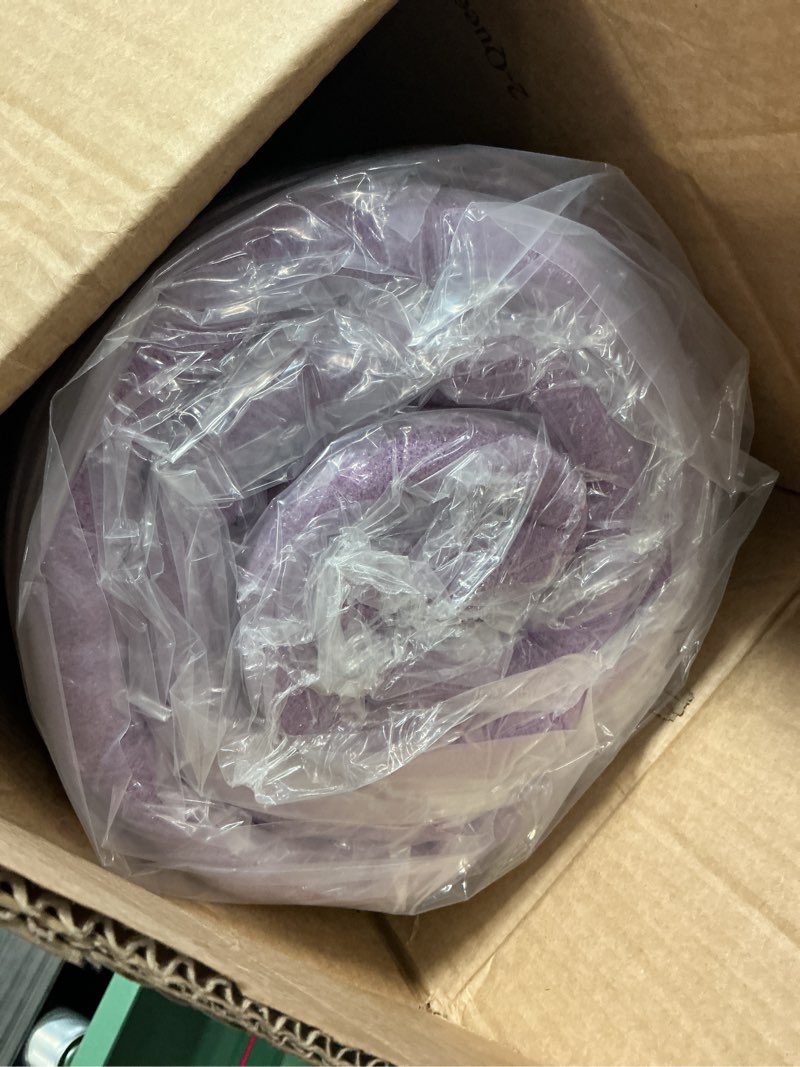 Condition photo showing New/Like New for muxhomo 2 inch 7-zone queen mattress topper, egg crate memory foam mattress topper queen size for back pain, lavender cooling gel infused bed pad, certipur-us and oeko-tex certification (60"×80") queen 2 inch