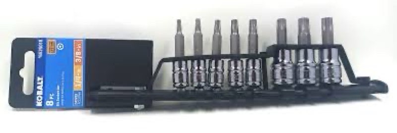 (incomplete) kobalt 8 pc bit socket set
