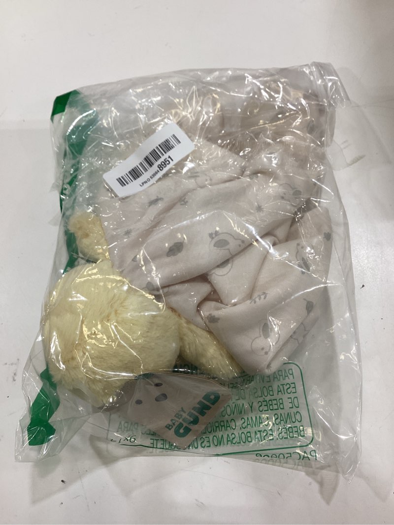 Condition photo showing New/Like New for gund baby sustainably soft duckling lovey, stuffed animal plush blanket made from 100% recycled materials, for babies and newborns, yellow/cream, 10”